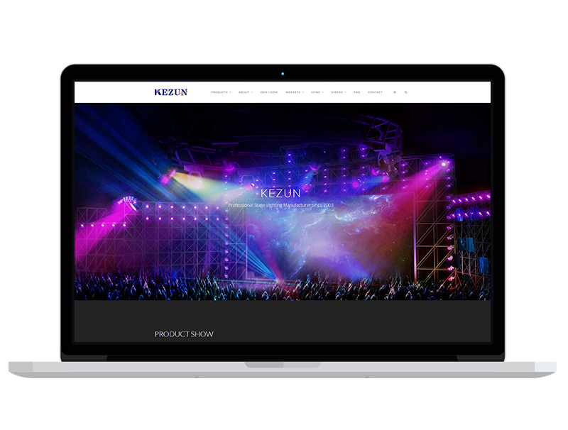 舞臺燈光出口外貿(mào)獨(dú)立站，舞臺燈具公司營銷型網(wǎng)站建設(shè)