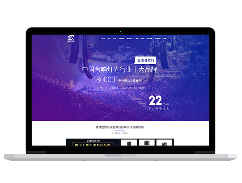舞臺音響廠家品牌營銷型網(wǎng)站設(shè)計(jì)，酒吧音響集團(tuán)網(wǎng)站建設(shè)
